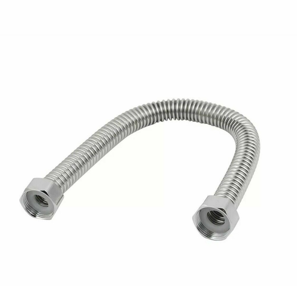 Apollo Corrugated Stainless Steel Water Heater Connector 3/4in X 3/4in X 24in