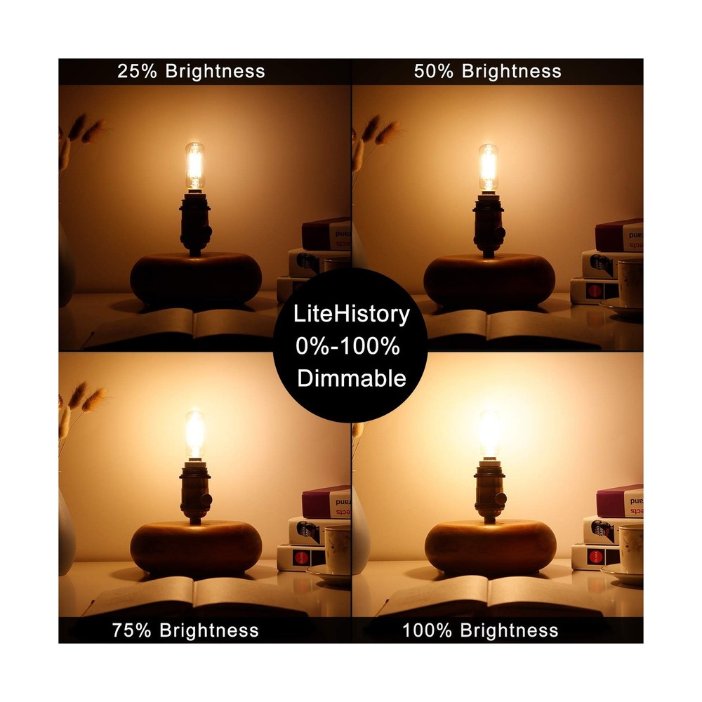 LiteHistory Dimmable E12 LED Bulb 6W Equal 60 watt led Light Bulb W... Fast Ship