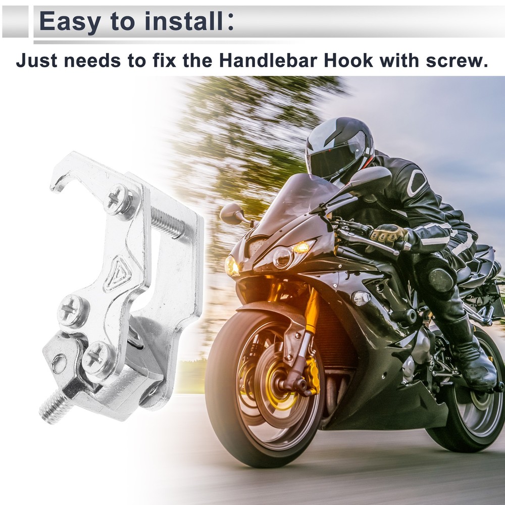 Motorcycle claw hook 1p silver 62mm