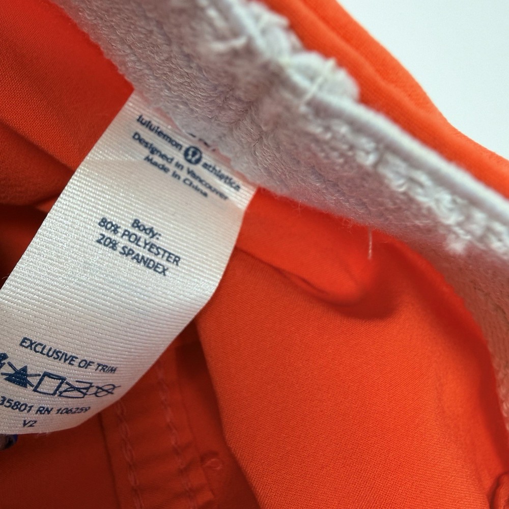 Lululemon Orange Reflective Baseball Cap L/XL Adjustable Breathable Activewear