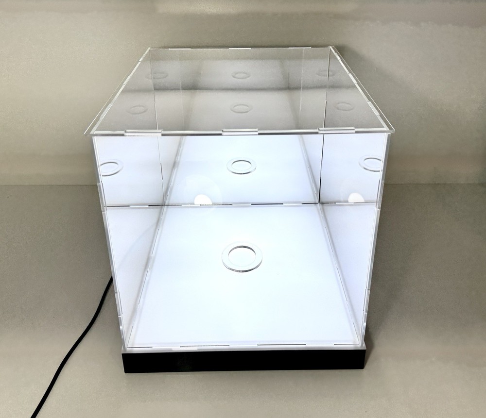 Full Size Acrylic LED Basketball Display Case with LED Base & Mirror Back
