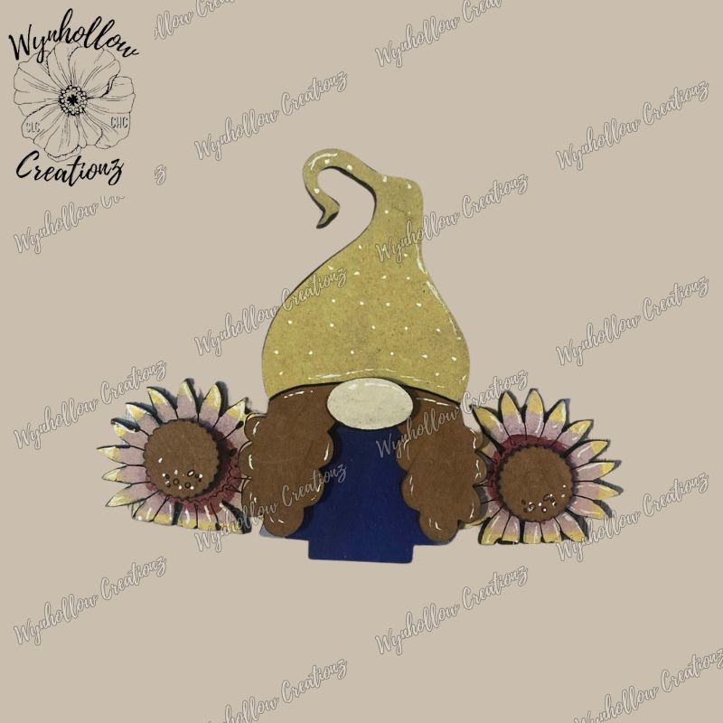 Sunflower Gnome Interchangeable Basket Insert