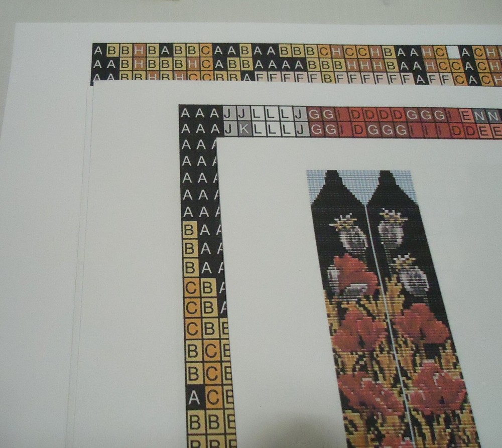 Kit for making a necklace gerdan. Beading Loom Pattern. #C20