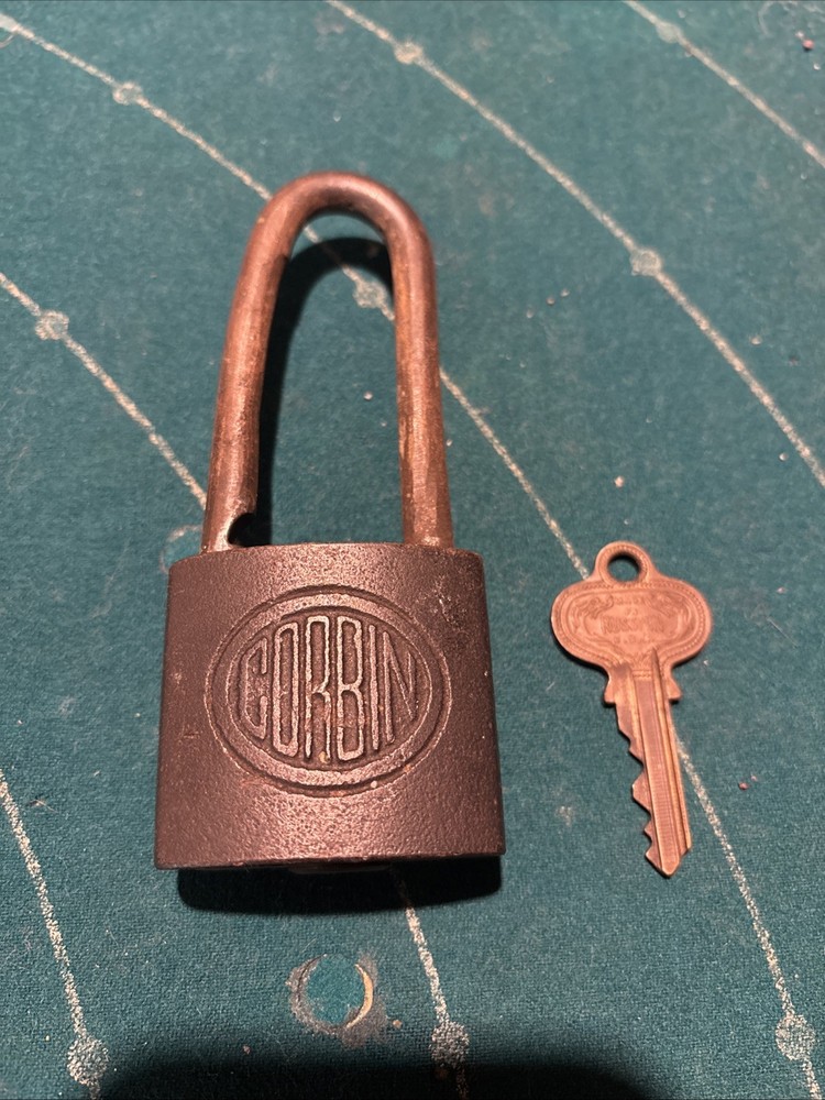 Antique Corbin #2 Lock With Key  Works
