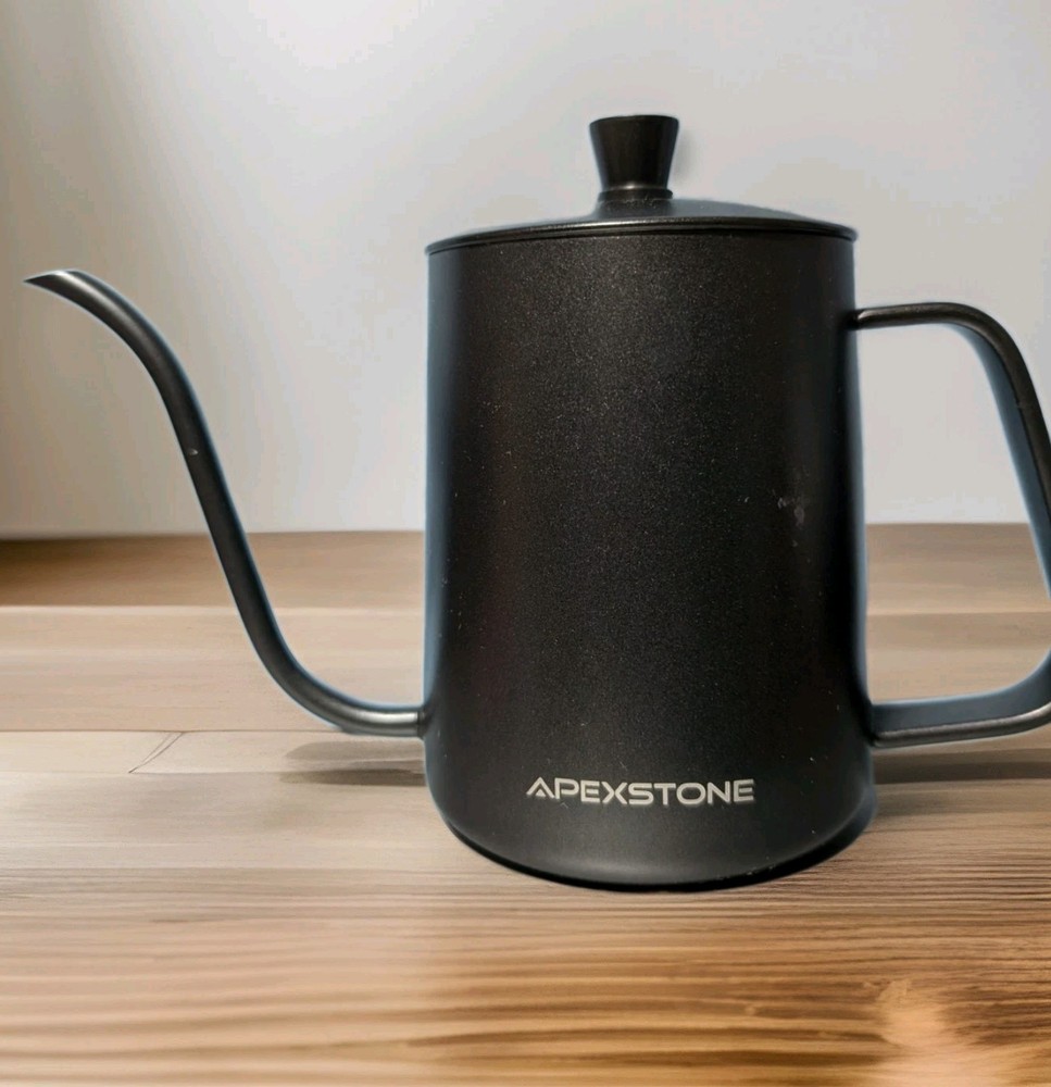 Apexstone gooseneck pour-over coffee kettle, used for brewing coffee or tea