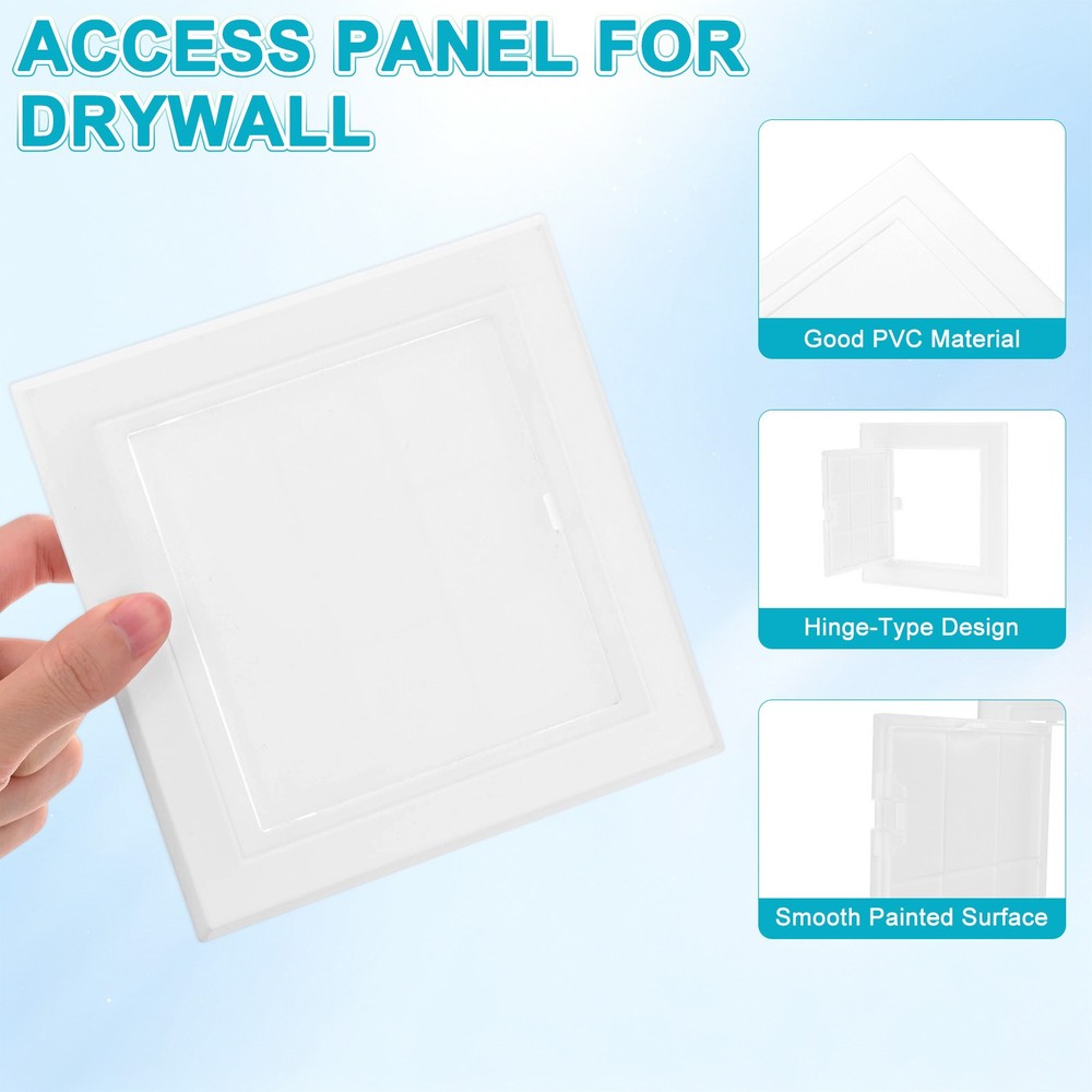 1-Pack Access Panel for Drywall, 4.9x5" Plastic Wall Hole Cover [White]
