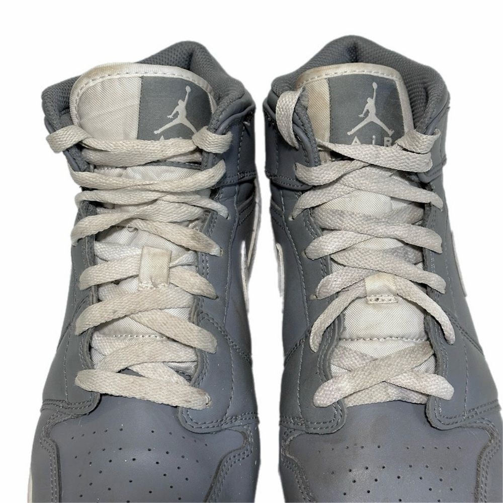 Nike Air Jordan 1 Mid Grey White Size 7Y
