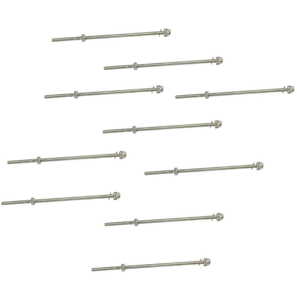 3/16'' Stainless Steel Cable Railing Swage Threaded Stud End Fitting - PACK 10