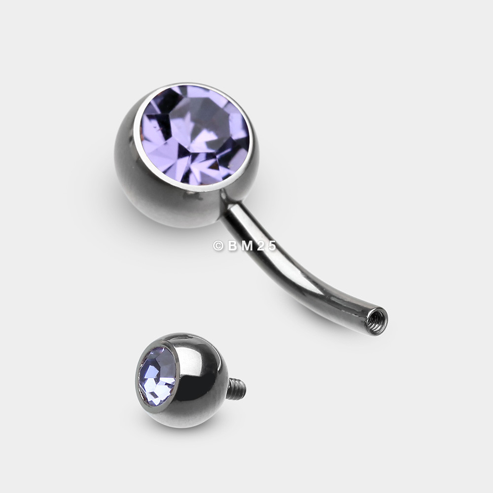 Implant Grade Titanium Internally Threaded Basic Belly Button Ring