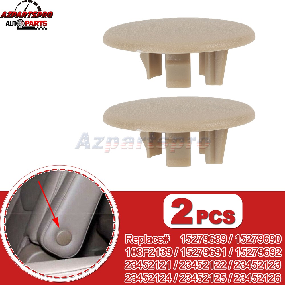 2pcs Armrest Cover Cap Tan Rear Driver or Passenger Side for Cadillac Chevy GMC
