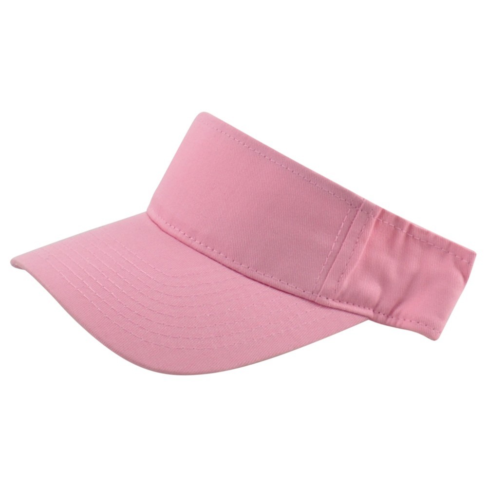 Blank Solid Pink Golf Plain Bright Color Adults Adjustable Visor Hat Sun Cap