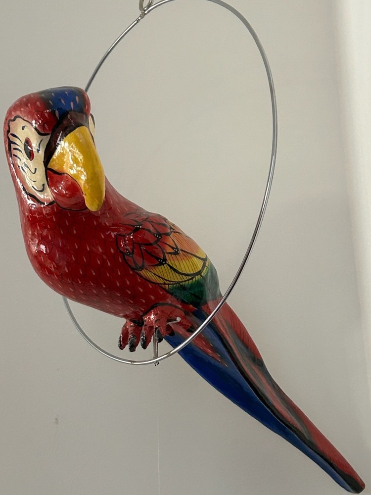 large ceramic parrot