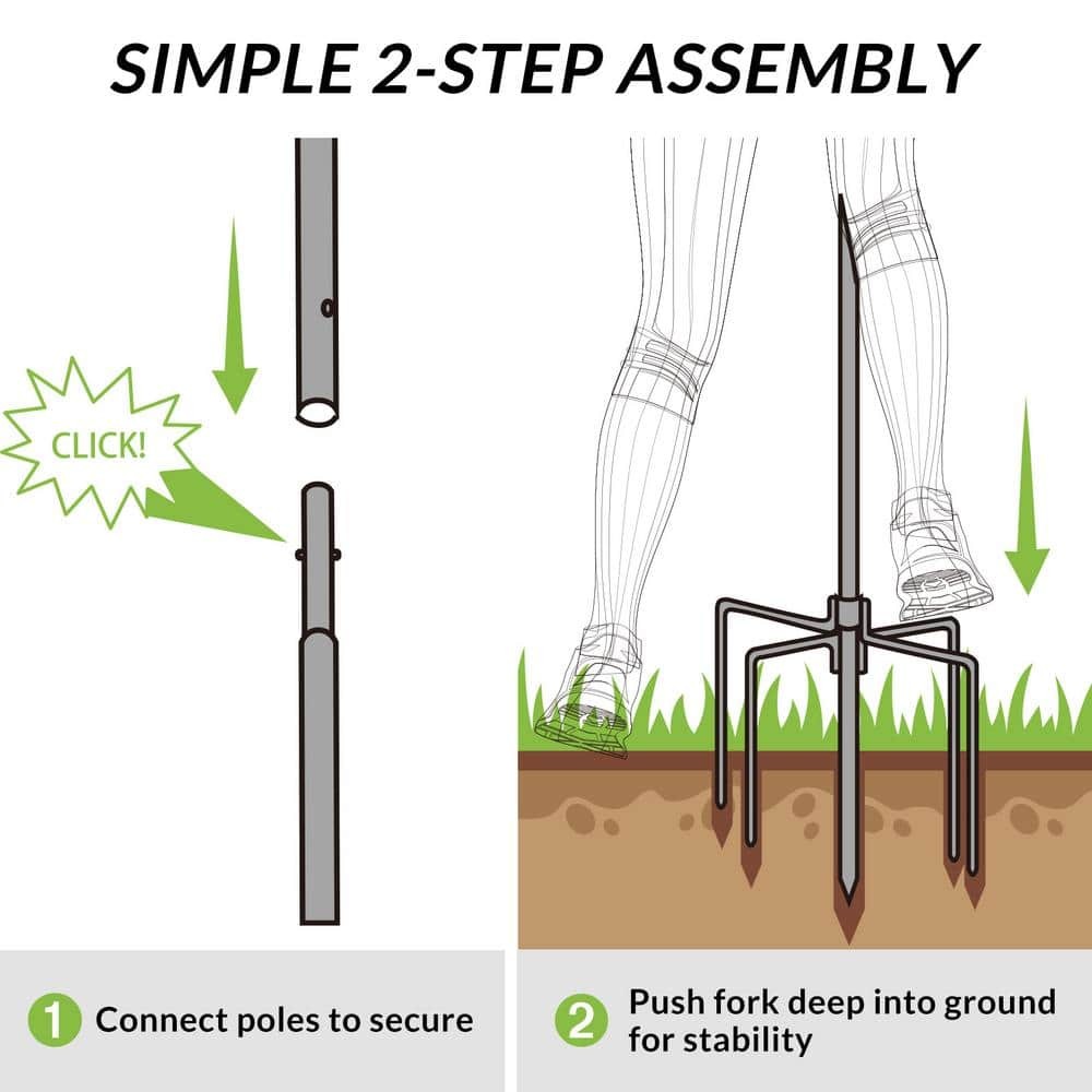 WaLensee 9.4 ft. String Light Poles (2-Pack)