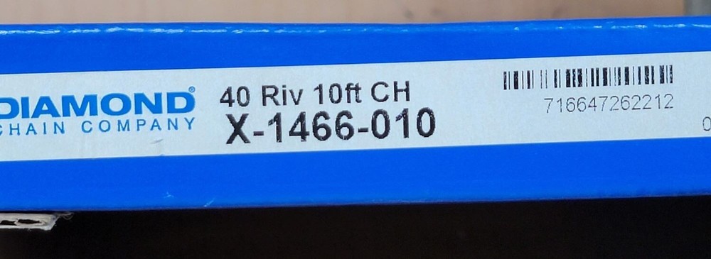 Diamond X-1466-010 Roller Chain NIB