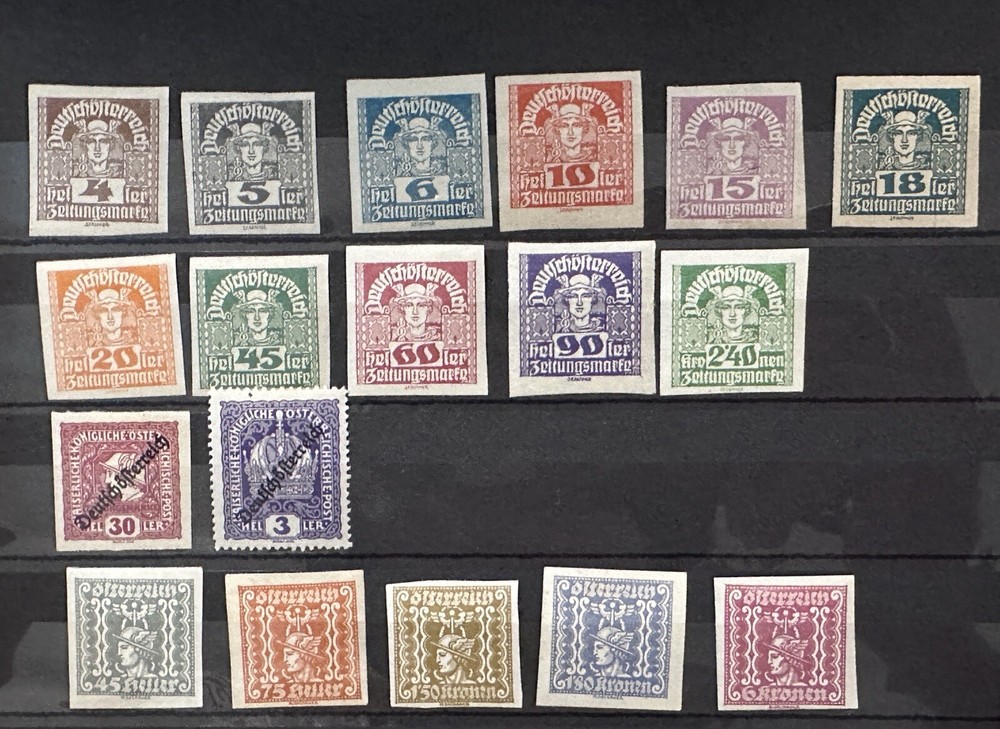 AUSTRIA VINTAGE 21 STAMPS COLLECTION Mint