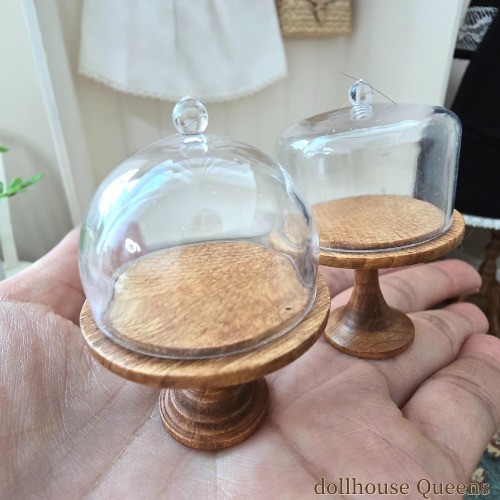 Miniature Cake Stand Set – Hinoki Wood (2 pcs)