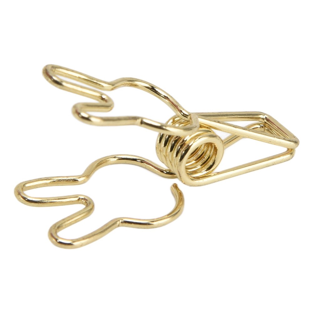 20 Pcs Clips Multipurpose Multifunction Electroplating Hollow Metal Binder