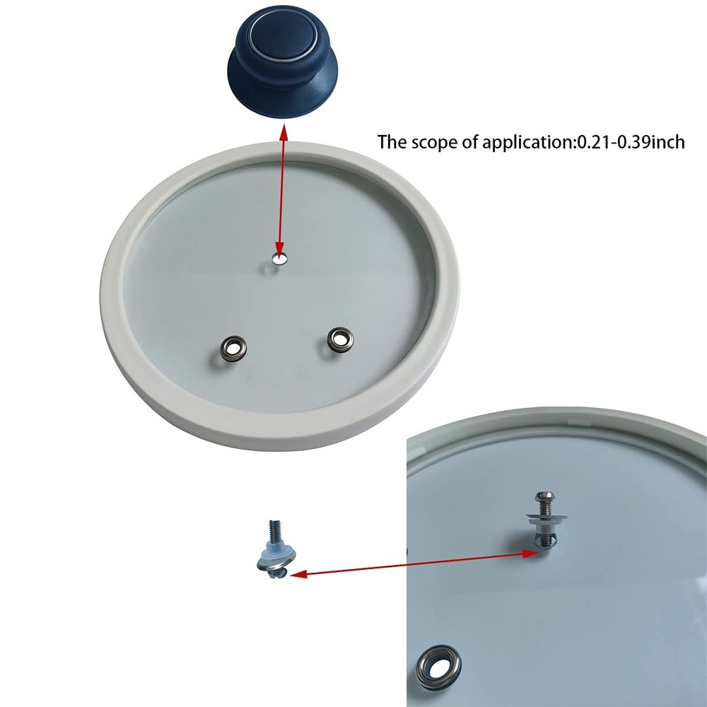 1 Pack Pot Lid Replacement Top Knob - Heat Resistant, Black 1