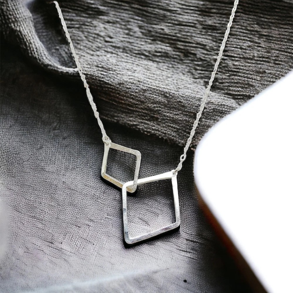 Interlocking Silver Necklace