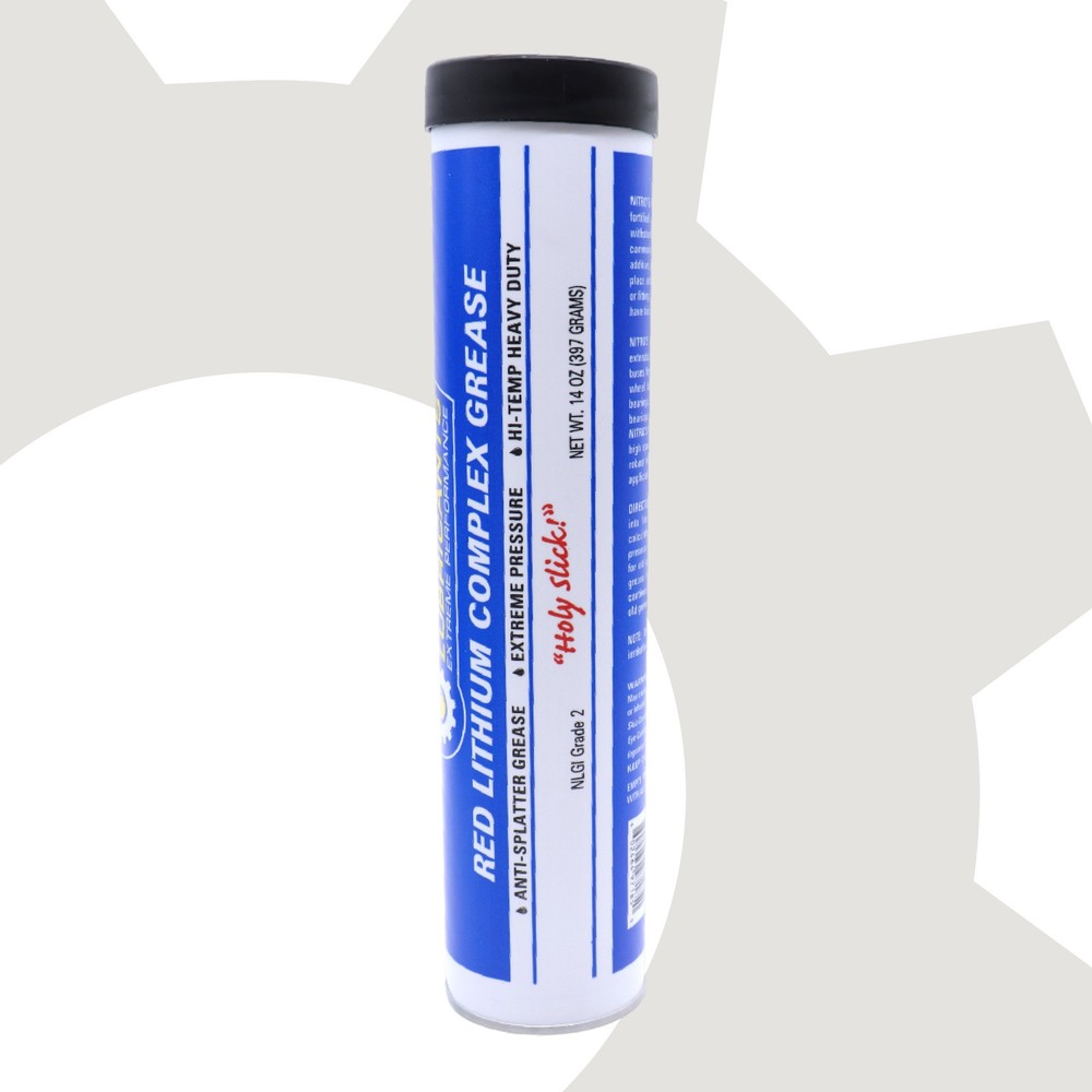 Nitro Lubricants Red Lithium Complex Grease – 14oz Heavy-Duty (NLGI #2)