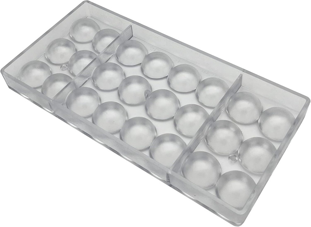 Polycarbonate Semi Sphere Chocolate Mold - 1.2 Inch Hemisphere