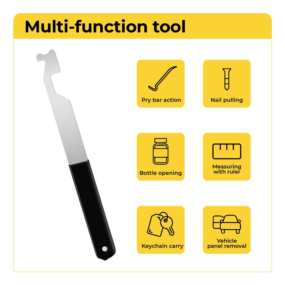 Multipurpose Leverage Pry Tool 2-Pack Flat Bar Set Locksmith Automotive