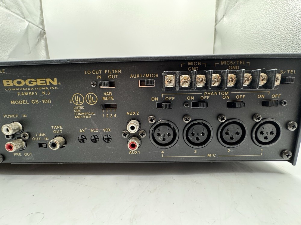 Bogen GS-100 GS100 Bogen Gold Seal Series Amplifier Untested Powers On