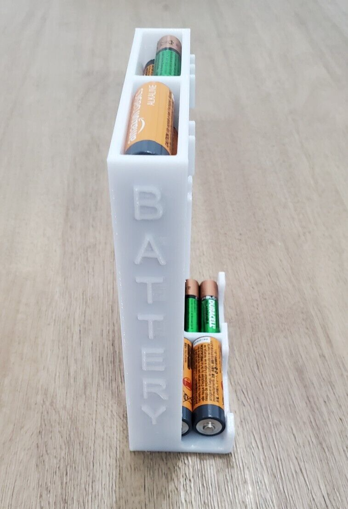 AA-AAA Battery Storage Dispenser Case Holder Box Organizer 3D Printed
