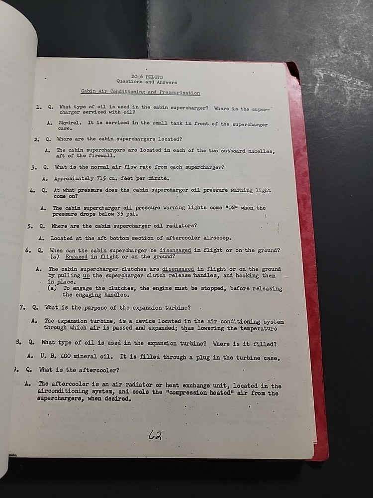 McDonnell Douglas DC-6 Pilots Training Manual Copy