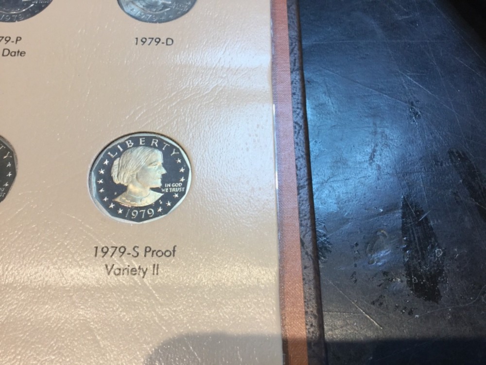 Susan B Anthony Dollar Set with type 1 and type 2 Dollars. 18 pieces