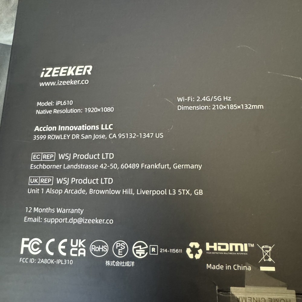 iZeeker WiFi Netflix LED Projector iPL610