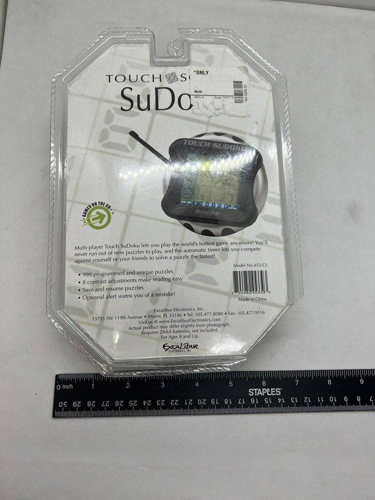Touch Screen Sudoku Excalibur Electronic Game