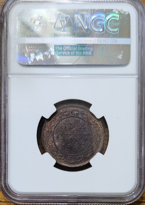 1893 Canada 1C Cent NGC MS 63 RB #AB741