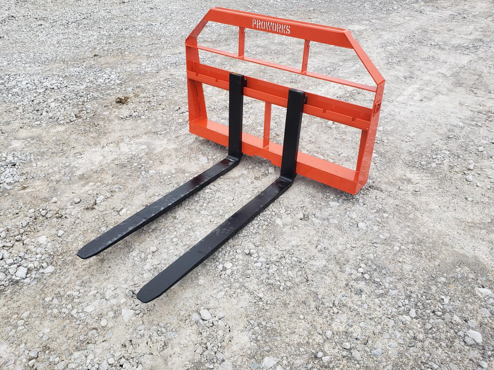 48" Root Grapple and 42" Long Pallet Forks Quick Attach Attachment Combo Package