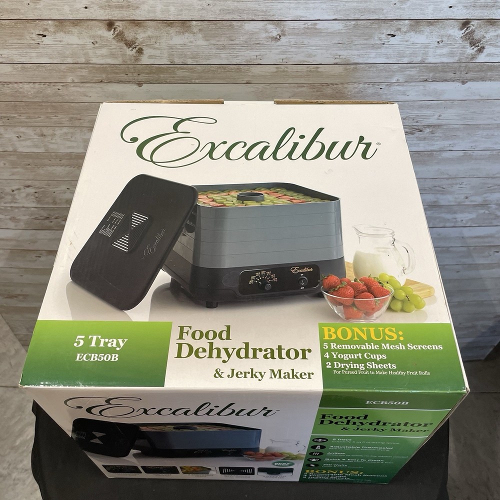 Excalibur ECB50B Food Dehydrator & Jerky Maker 5-Tray Stackable 7 Temps Manual