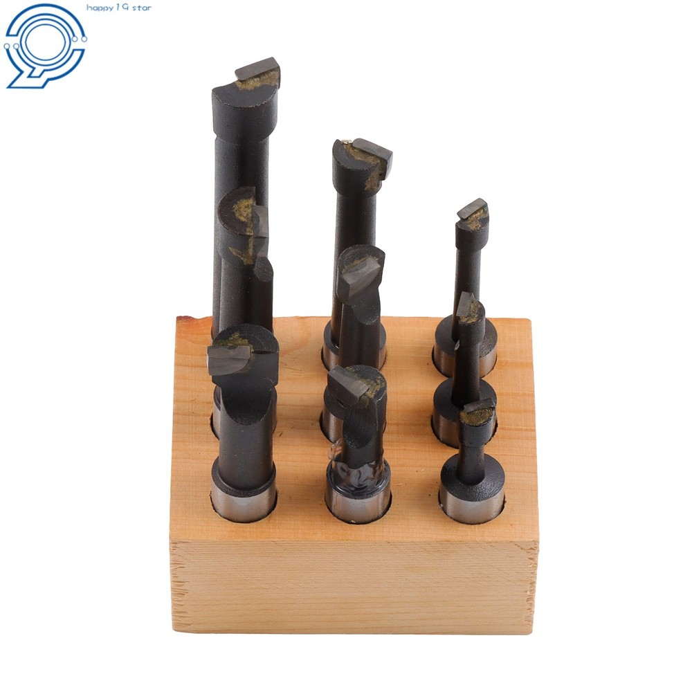 Complete Boring Kit 2" Head 3/4 Shank 9 Pack 1/2" C6 Boring Tool Set