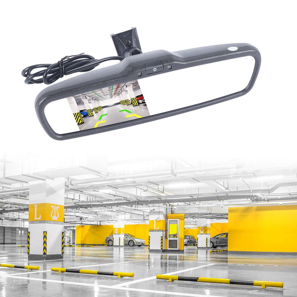 Backup Camera Mirror Car Rear View Reverse Night Vision Parking System Set