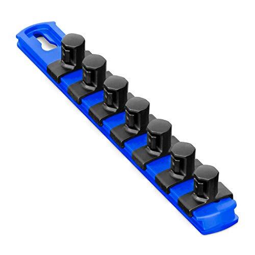 Ernst 8409 8 Socket Organizer and 7 Socket Clips - Blue - 1/2