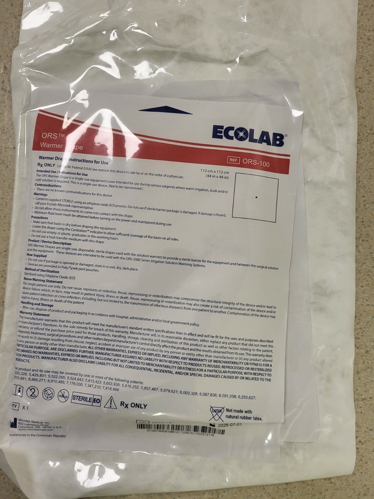 Ecolab ORS-300 Warmer Drape
