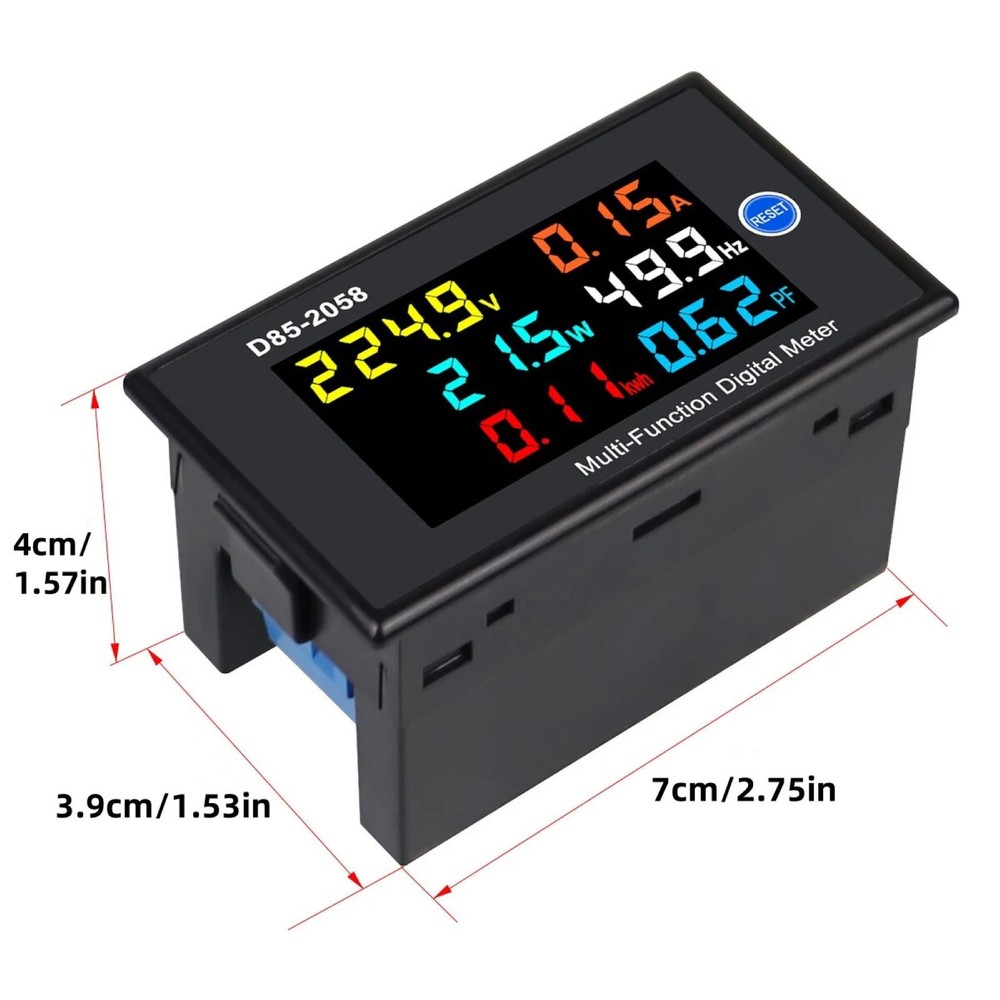 70*40*39mm Compact, Durable Digital LCD AC Panel Meter With Easy Installation