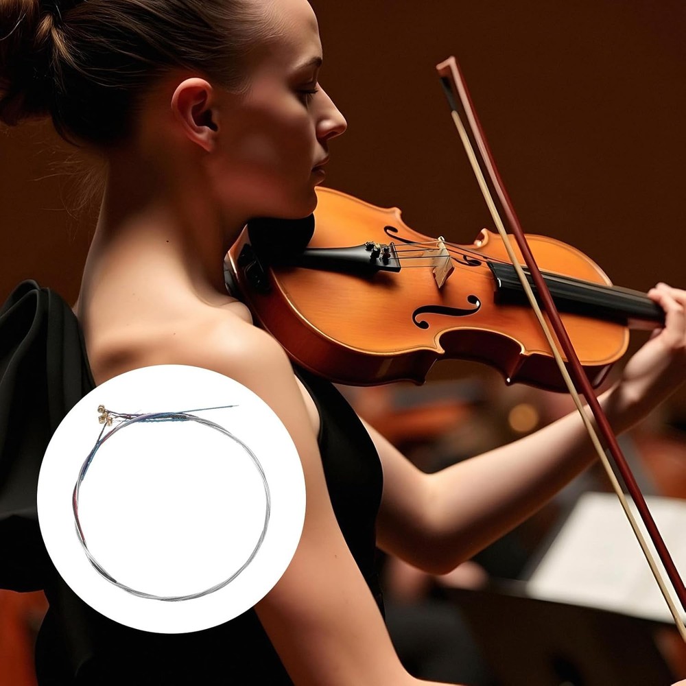 12 PCS Violin Strings Full Set, Universal Classic Steel Core Strings Carbon Stee