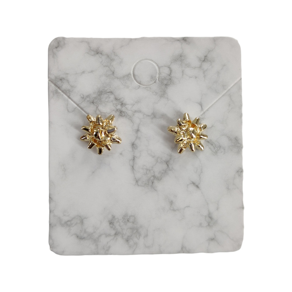 Gold Starburst Stud Earrings
