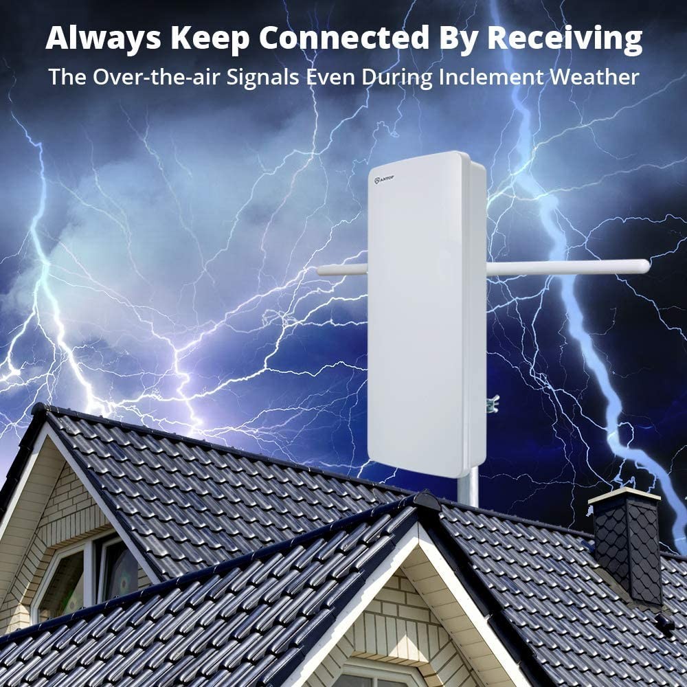 Antop AT-800SBS HD Smart Panel Antenna with Boost System, Large, White