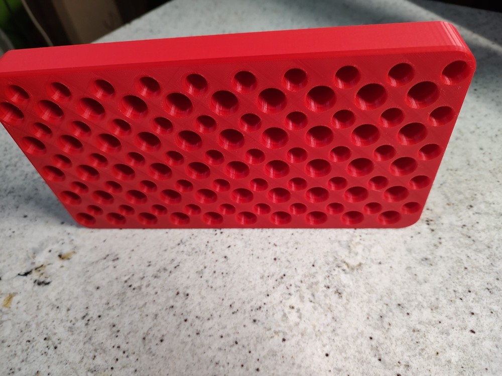 Universal loading/reloading tray. New 3D printed in red.