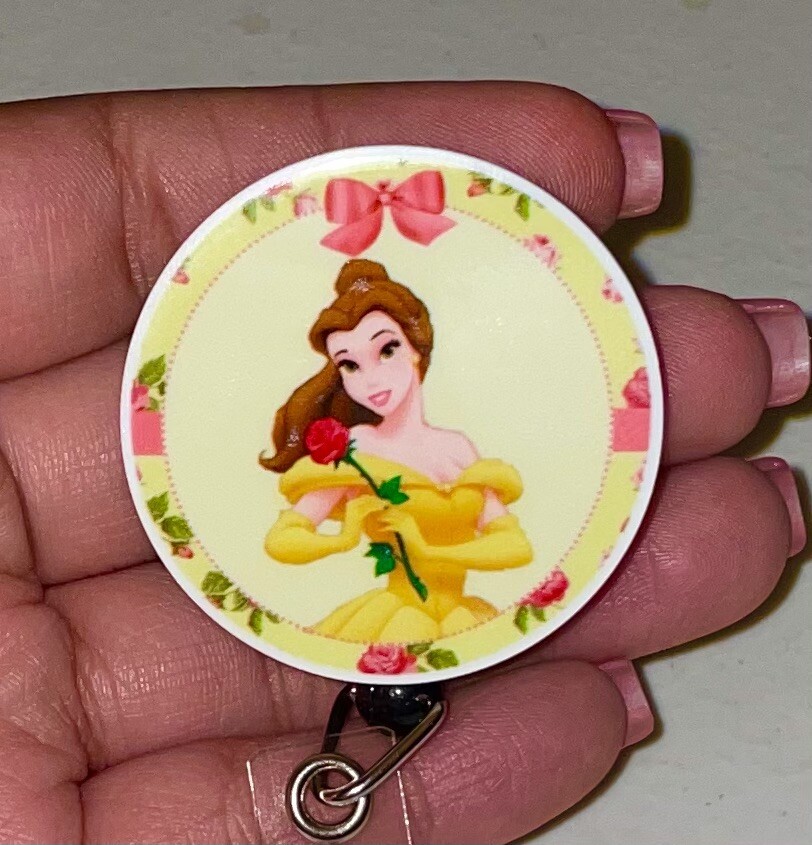 Belle Inspired Retractable Badge Reel Holder