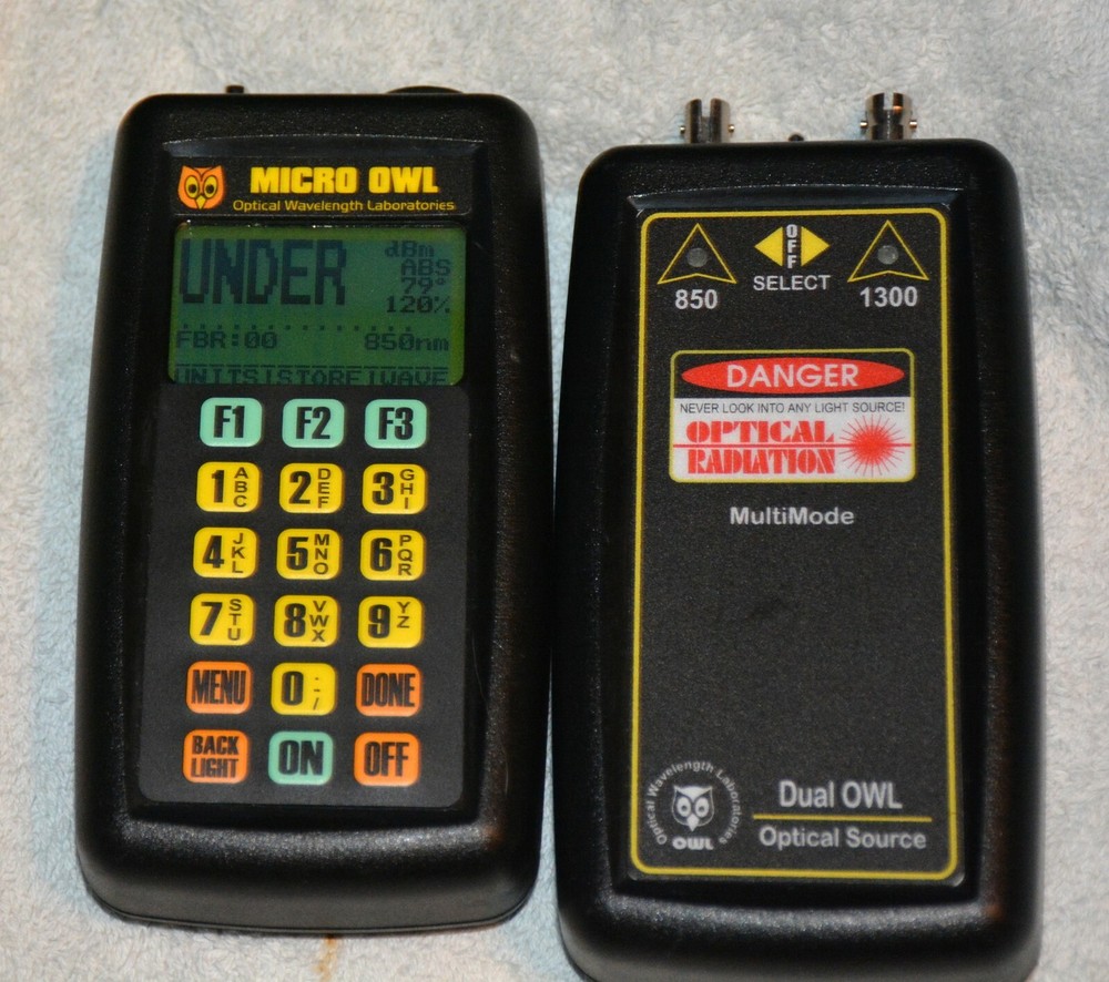 Micro Owl MO-1 ver 1.30e Optical Power Meter and DO-1 Optical Source