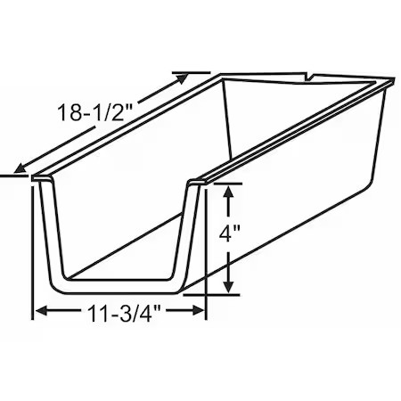 Drawer Insert, 11-3/4" W X 18-1/2" D,  45-91