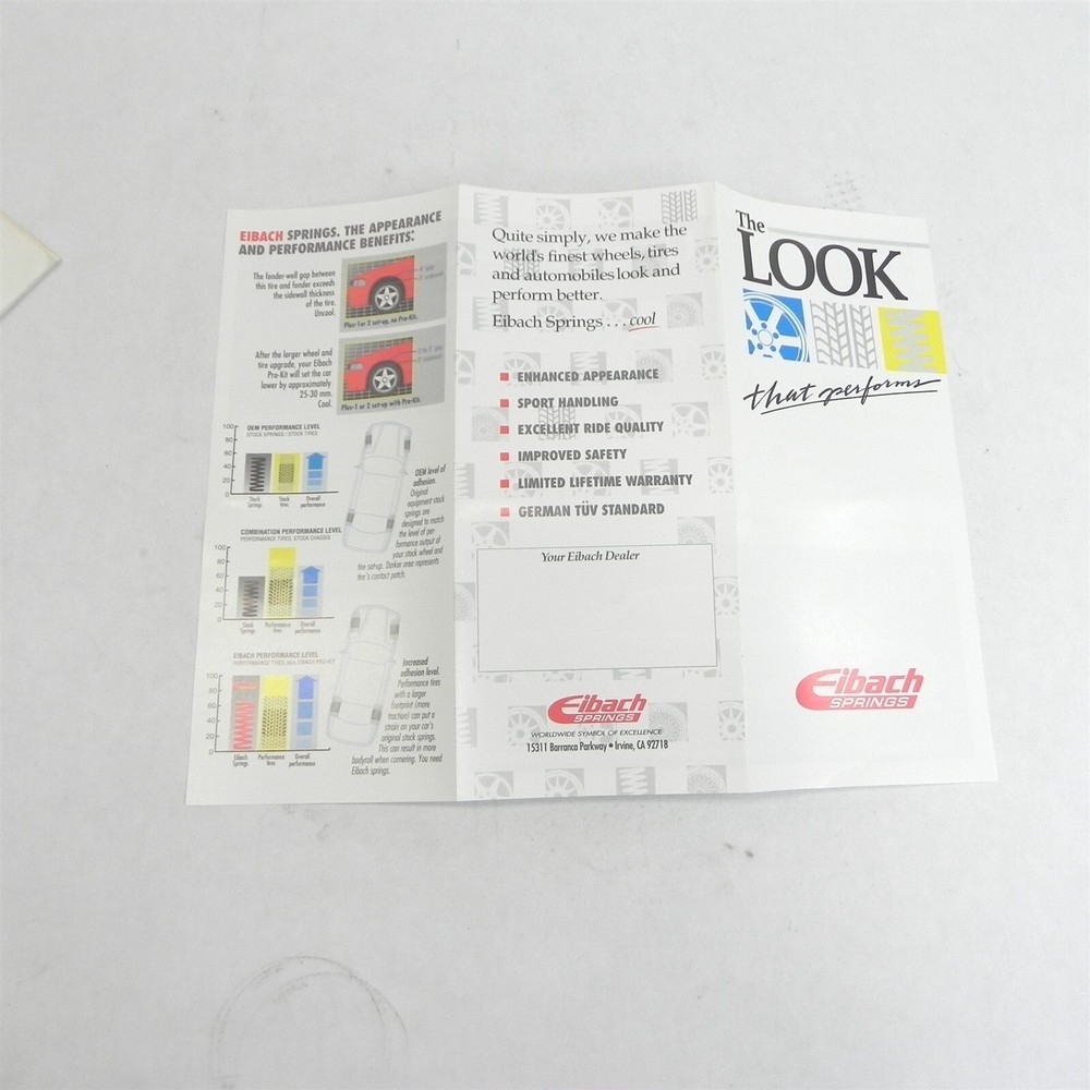 1994 EIBACH LOWERING PERFORMANCE SPRINGS PARTS ACCESSORIES CATALOG FITMENT GUIDE