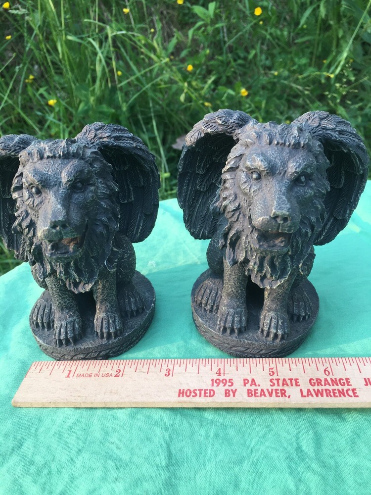 2 Of Winged Lions 5” High Figures