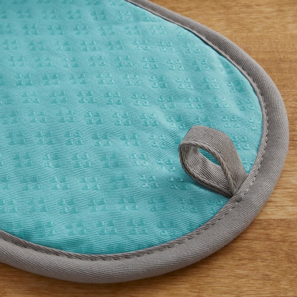 Asteroid Pot Holder 2-Pack Set Aqua 6.5"x10